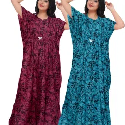 Pack of 2 Women Nighty Set-image-40