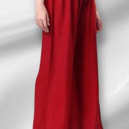 Women Regular Fit Maroon Lycra Blend Trousers-image-23