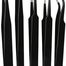 Steel Tweezer Set 5 Tweezers for Mobile (Powder Coated-image-10