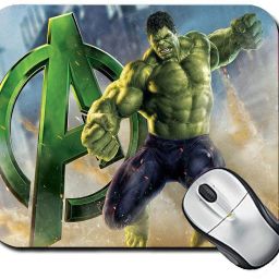 ZORI Avengers - Hulk with A Logo Gaming Mouse Pad - Computer Laptop PC| WFH Office | Anti-Skid, Anti-Slip, Rubber Base | Avengers Superhero Mousepad-image-63