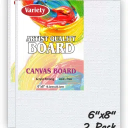 6 X 8 CANVAS BOARD Cotton Medium Grain Board Canvas (Set of 2)-24