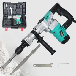 digital craft Powerful Demolition Hammer 1600W 7kg Concrete Breaker 2900 BPM Heavy Duty with Copper Motor Hex & Flat Chisel 360° Rotating Handle for Breaking Hammer Drill-picture-1