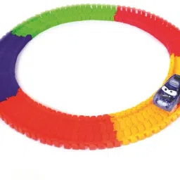 t n m Magic Race Bend Flex and Glow Rail Tracks Toy car for Kids image 3