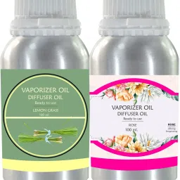 Veena Combo Lemongrass & Rose Aroma Diffuser Oil, 100ml Long-Lasting Fragrance Room, Garden, bedding room, Office, Bar Fragrance Diffuser-35
