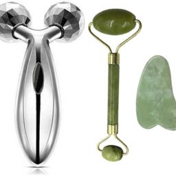 3D Roller Face Massager Anti Aging 100% Natural Jade Facial Roller Massage-image-52