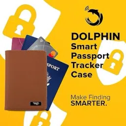 tag8 Dolphin Smart Passport Case (Tan) & Dolphin Smart Bag Tracker (Tan) Location Smart Tracker image 5