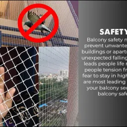 amur Anti Bird Net / Garden Net 5 x 5 Feet 25 SQ FT HDPE Nylon Balcony Net Hiking Net image 3