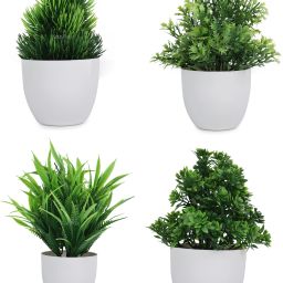 Green Wild Flower Artificial Flower with Pot-image-75