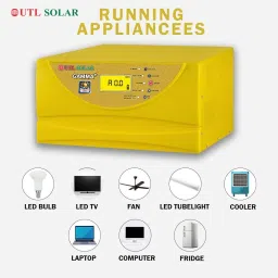 utl Gamma Plus 2000 MPPT Solar Inverter | Reliable Power Backup for Home Office & Shops | LCD Display | Supports Lithium & Lead Battery | 1.5kva/24v Pure Sine Wave Inverter image 2