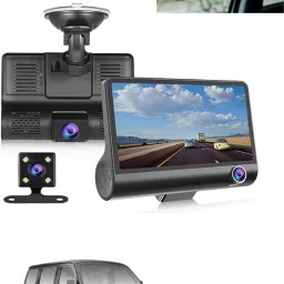 1080P 4 inches LCD car Dash Cam for car security Reverse Assist Camera System Black LCD-image-9