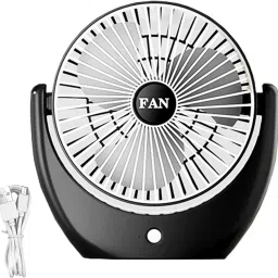 Litanika Portable Battery Operated USB Fan, 4000mAh USB-Powered Quiet Table Fan 3 Blade, Rechargable USB Fan, USB Air Cooler-image-84