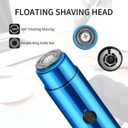 MJP TRADERS Portable Pocket Size Electric Razor and USB Rechargeable Shaver For Men (Blue) Shaver For Men-image-2