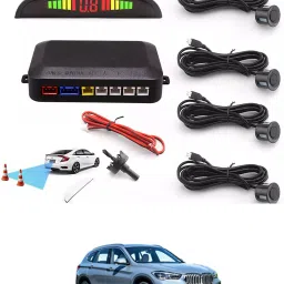 Car Universal Black 4 Ultrasonic Reverse Parking Sensor-309 4 Parking Sensors, Compact Screen Distance Display with Sound Warning Parking Sensor-image-83