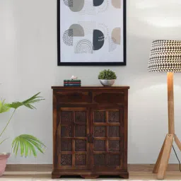 mudramark from pepperfry Aakrit Sheesham Wood Cabinet In Scratch Resistant Provincial Teak Finish,-picture-20