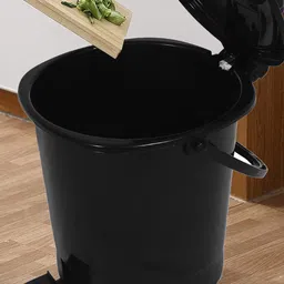 Kuber Industries 2 Pieces Black Durable Pedal Dustbins With Handle 10 L Each-22