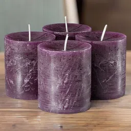 Aromatic Fables 4-Pcs Purple Lavender Scented Pillar Candles-image-61