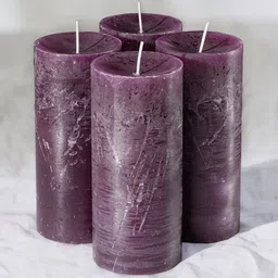 Aromatic Fables Purple 4 Pieces Textured Lavender Scented Candles-11