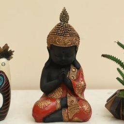 vedas Justen Monk Praying Table Decor (Red)-picture-45