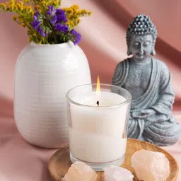 HOSLEY White 6 Pieces Glass Candle-image-53