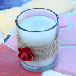 Kaameri Bazaar 6 Pcs White Wick Votive Candle Jar-39