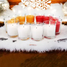 HOSLEY White & Yellow 12 Pieces Wax Candles-image-38