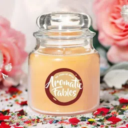 Aromatic Fables Orange-Colored Orange Scented Jar Glass Candles-48