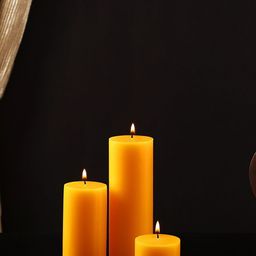 Parkash Candles 3 pieces Pillar Candles-22