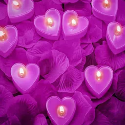 Aromatic Fables 12 Pieces Purple Valentine's Scented Tealight Candles-40