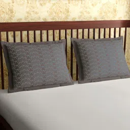 Grey Abstract 300TC Cotton 27 x 18 Inches Pillow Covers (Set of 2) by Petal Home-picture-47