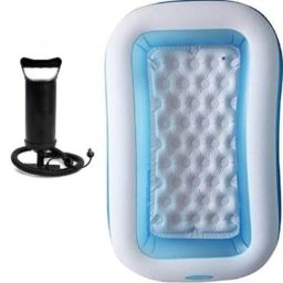 Rectangular Bath Tub Toy with Air Pump FOR KIDS AND ADULTS Inflatable Swimming Pool-12