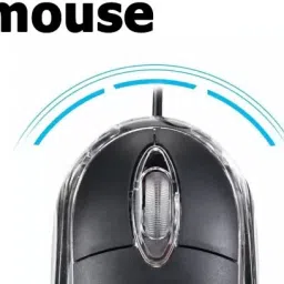 SOJUBA Mini USB Wired Optical computer and laptop Mouse Wired Optical Mouse (Black) Wired Ambidextrous Optical Gaming Mouse image 2