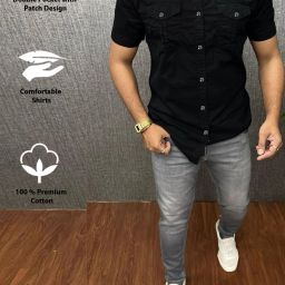 Men Slim Fit Solid Mandarin Collar Casual Shirt-image-25
