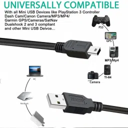 FOX MICRO Micro USB Cable 2 A 1.5 m USB Cable Charging Cord for GoPro HD HERO2-HERO3+-HERO4-960-1080 Original HD-Waterproof Action Camera Data Sync image 3