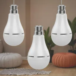 Inverter Bulb 9W LED 1200mAh battery 4 hrs emergency light Pack of 3 bulbYF67 4 hrs Bulb Emergency Light-image-58
