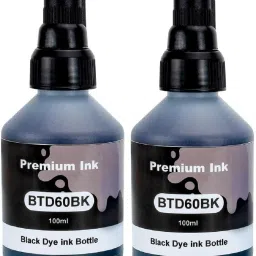 verena BTD60BK Refill Ink Compatible For DCP-T300,DCP-T500W Printers 100ML X 2 Black - Twin Pack Ink Bottle-image-85
