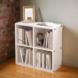 4 Cube Bookshelf, Multi-Purpose Storage Organizer for Home, Office & Classroom Engineered Wood Open Book Shelf-image-59