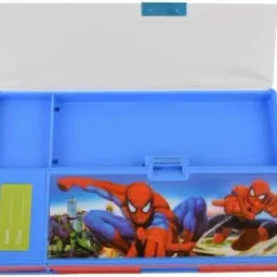 makit Spiderman Art Plastic Pencil Box (Set of 1, Multi-Color) Geometry Box Geometry Box image 2