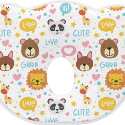 Memory Foam Pillow For Kids For Extra Neck Support Memory Foam Animals Baby Pillow Pack of 1-59