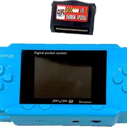 Clubics PVP2 Video Game - Gaming Console 16 bit for Kids (Lite Blue) with Super Mario, Contra 1 GB with Super Mario 1 GB with Super Mario-96