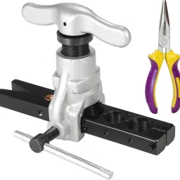 3/16" to 3/4" 45 Degree Eccentric Flaring Tool Set Refrigeration Copper Tube Eccentric Cone Type Flaring Tool Water Gas Brake Line Applications Tubing 45 Angle Cone Type Flaring Tool Multi Vise Tool-13