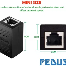 Fedus RJ45 Coupler Ethernet Coupler Cat7, Cat6 Cat5e RJ45 8P8C Inline lan Coupler Ethernet Extender Adapter 5pcs. Lan Adapter image 2