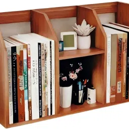 bvm Table Top Bookshelf Solid Wood Open Book Shelf image 3