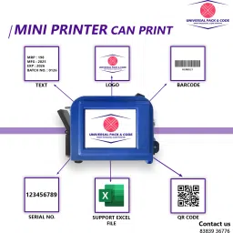 Universal Pack & Code Mini Inkjet Printer with Cartridge – Handheld Batch Coding Machine for Date Mini Inkjet Printer image 2