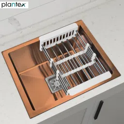 Single Bowl Handmade Kitchen Sink with Drain Rack, Hose Pipe and Square Coupling (APS-2011 , 18X16 inch) Vessel Sink-image-93