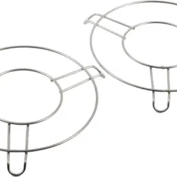 Stainless Steel Trivet |Round Steamer Rack for Kitchen Set of 2 Matt Trivet-11