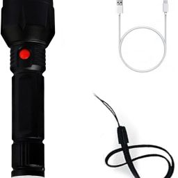 Dual Mode Led Rechargeable Mini Torch Upto 400 Meter Range With Backlight Torch-image-57