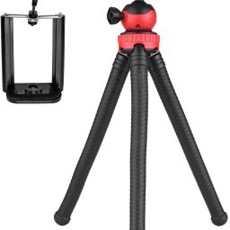 WRADER Super Flexible Tripod 360° Ball Shape Design 12 Inch Octopus Travel Tripod For SLR / DSLR / SMARTPHONES / MICRO SINGLE / CELL PHONE/ ACTION CAMERA / ANDROID PHONES / New Arrival Ultra Flexible Tough Crack - Resistant Super Stable Octopus Flexible Tripod For Mobiles / Vlog / Videos / Reel / Shooting / Universal Mobile Tripod with Mobile Clip Stand Tripod-image-75