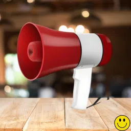 Handheld Megaphone with Siren, Microphone & Rechargeable for Outdoor EventsB26 Megaphone Portable Megaphone Siren Loudspeaker Function &Long Battery BackupI26 Outdoor PA System-69