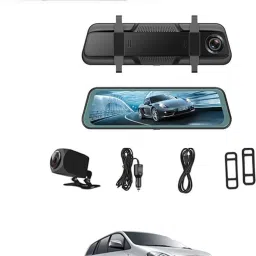 Digital 9.66inch Mirror DVR Full Touch Screen With TFT/Night Vision For Car-155 Black LED-image-76
