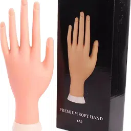 1pc Soft, flexible Plastic Fake Hand for Nail Art Practice-24